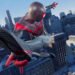 spider-man flying and shooting web